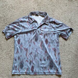 Men’s short sleeve shirt slim fit large grey